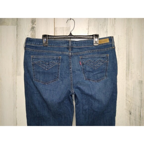 Levi's 545 Jeans Womens 16M Low Boot Cut Regular Fit Dark Wash Blue Cotton Blend - Picture 7 of 10